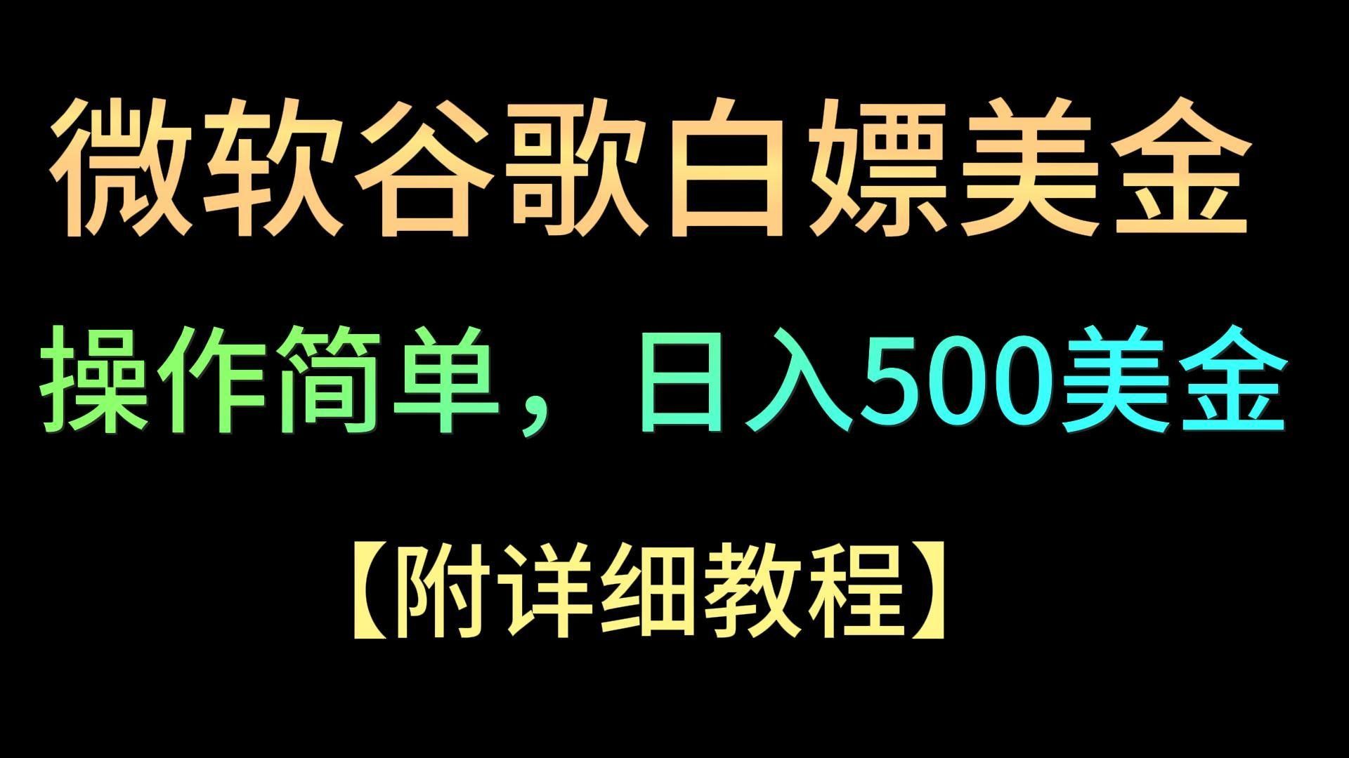 
          微软谷歌项目3.0，轻松日赚500+美金，操作简单，小白也可轻松入手！ - Featured image
        