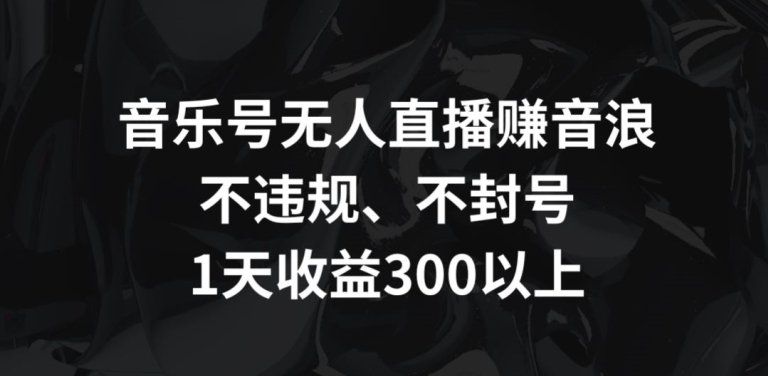 
          音乐号无人直播赚音浪，不违规、不封号，1天收益300+ - Featured image
        