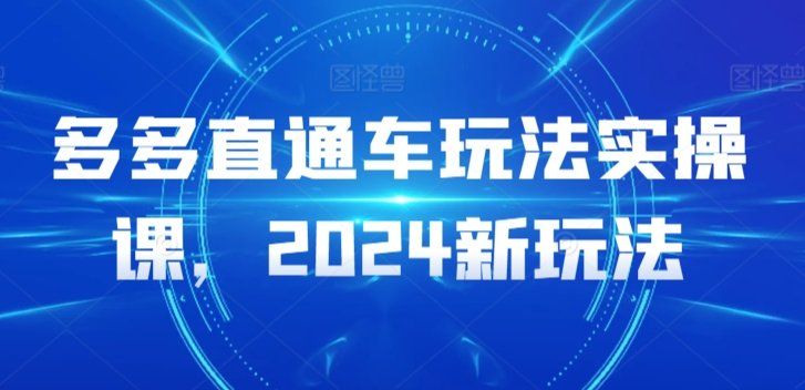 
          多多直通车玩法实操课，2024新玩法 - Featured image
        