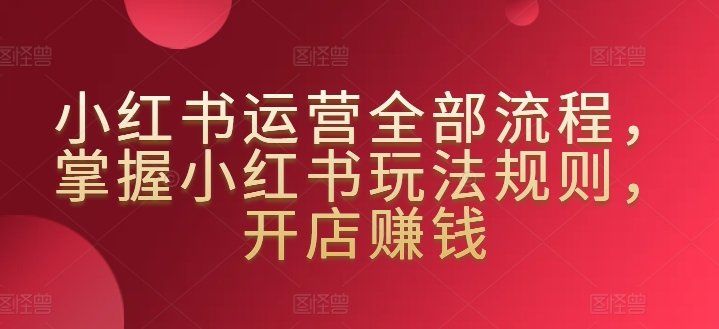 
          小红书运营全部流程，掌握小红书玩法规则，开店赚钱 - Featured image
        