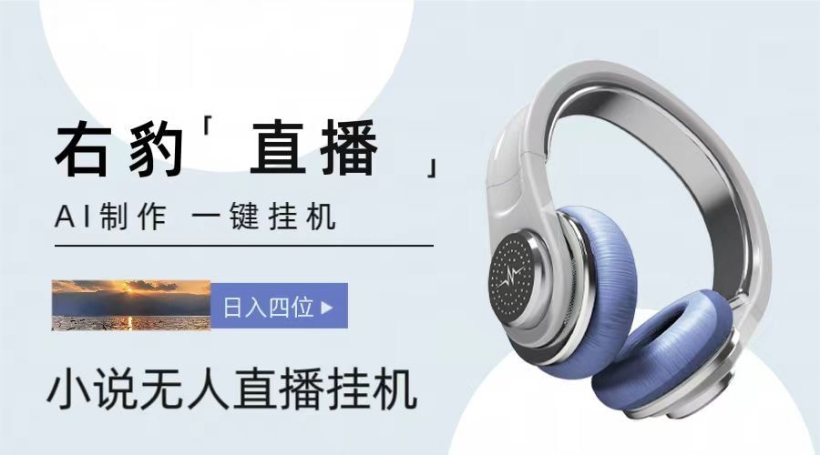 
          右豹小说无人直播挂机吸金项目，简单易行收益稳定， 月入1000+ - Featured image
        