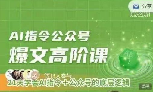 
          Ai指令公众号高阶课，学会ai指令+公众号的底层逻辑 - Featured image
        