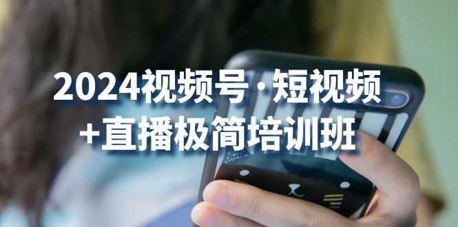 
          2024视频号短视频+直播极简培训班：抓住视频号风口，流量红利 - Featured image
        