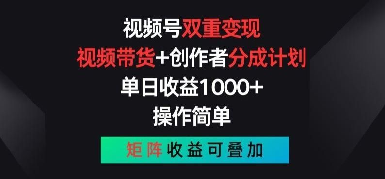 
          视频号双重变现，视频带货+创作者分成计划 , 操作简单，矩阵收益叠加【揭秘】 - Featured image
        