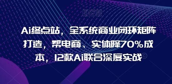 
          Ai终点站，全系统商业闭环矩阵打造，帮电商、实体降70%成本，12款Ai联合深度实战【0906更新】 - Featured image
        