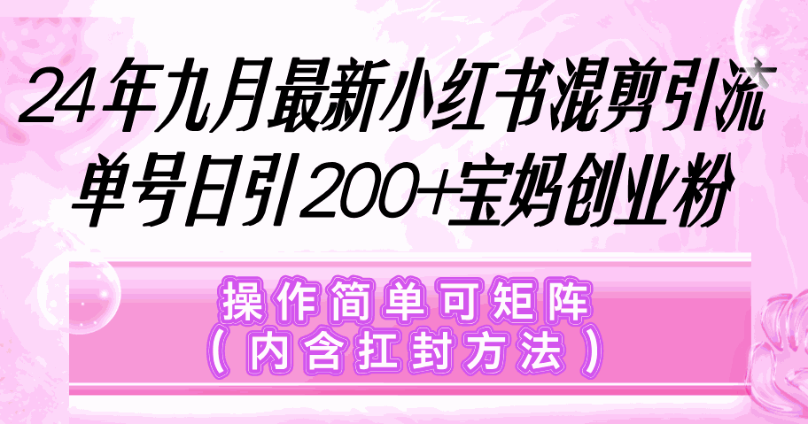 
          （12530期）小红书混剪引流，单号日引200+宝妈创业粉，操作简单可矩阵（内含扛封… - Featured image
        