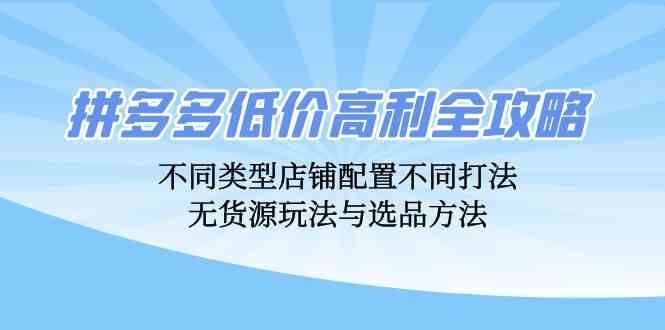 
          拼多多低价高利全攻略：不同类型店铺配置不同打法，无货源玩法与选品方法 - Featured image
        