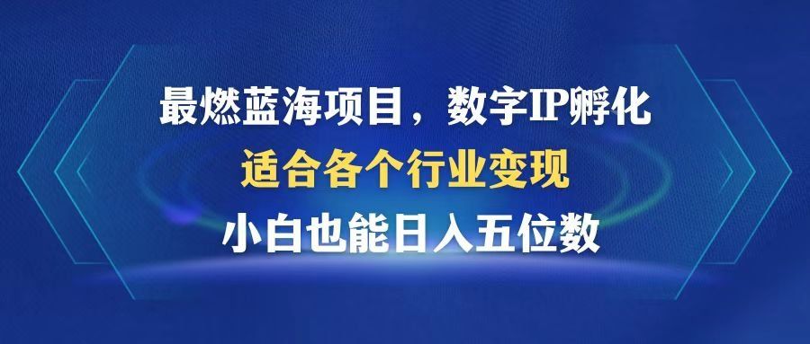 
          （12941期）最燃蓝海项目  数字IP孵化  适合各个行业变现  小白也能日入5位数 - Featured image
        