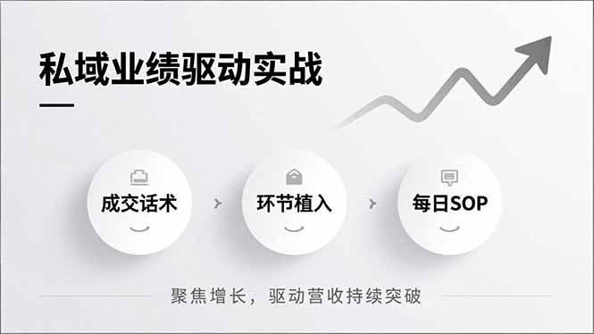 
          私域业绩驱动实战，成交话术、环节植入、每日SOP，聚焦增长，驱动营收持续突破 - Featured image
        