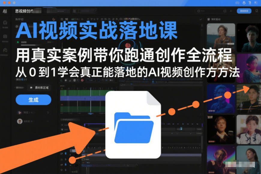
          AI视频实战落地课，用真实案例带你跑通创作全流程，从0到1学会真正能落地的AI视频创作方法 - Featured image
        