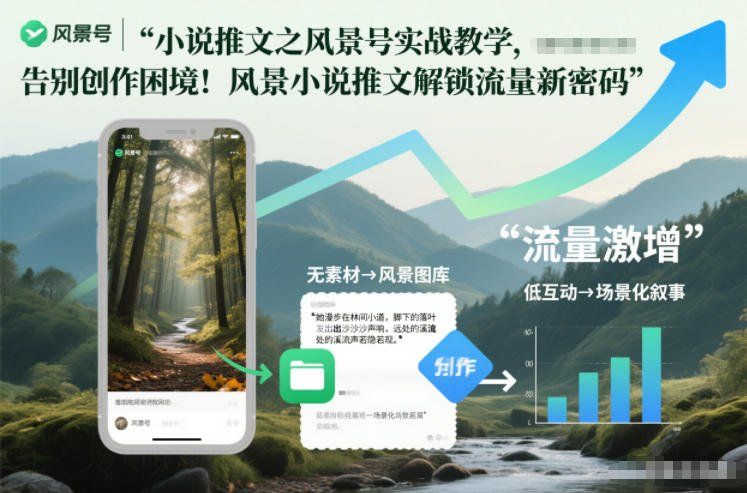 
          小说推文之风景号实战教学，告别创作困境！风景小说推文解锁流量新密码 - Featured image
        