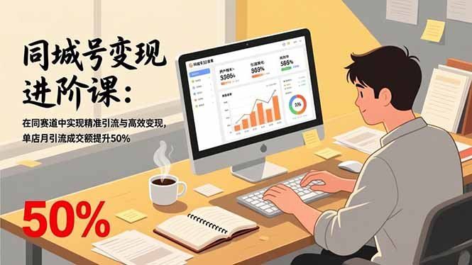 
          同城号变现进阶课：在同城赛道中实现精准引流与高效变现，单店月引流成交额提升50% - Featured image
        