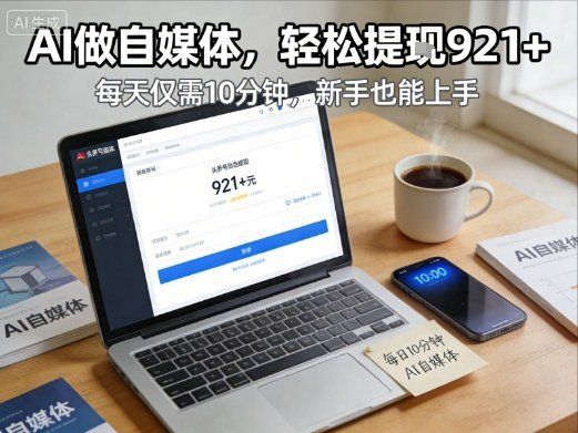 
          每天花费10分钟，头条号收益921+，用AI做自媒并不难【附视频教程】 - Featured image
        
