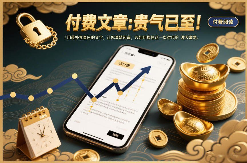 
          付费文章：贵气已至！用最朴素直白的文字，让你清楚知道，该如何接住这一次时代的泼天富贵 - Featured image
        