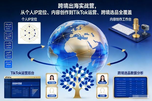 
          跨境出海实战营，从个人IP定位、内容创作到TikTok运营、跨境选品全覆盖 - Featured image
        