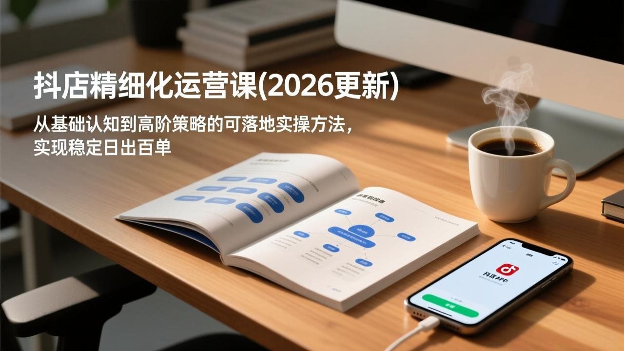 
          抖店精细化运营课(2026更新)，从基础认知到高阶策略的可落地实操方法，实现稳定日出百单 - Featured image
        