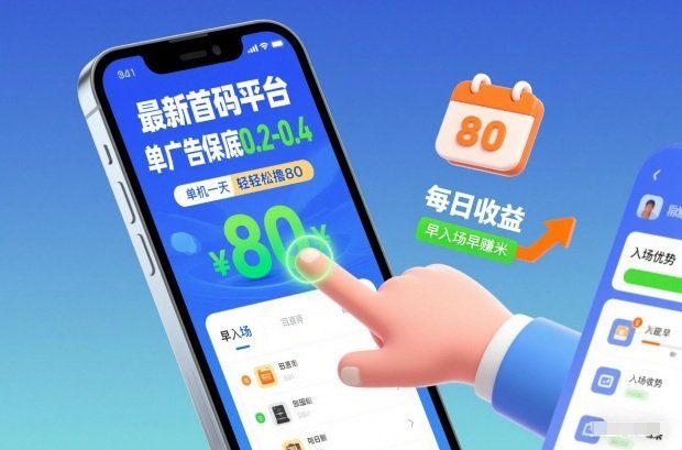 
          最新首码平台，单广告保底0.2-0.4，单机一天轻松撸80，早入场早賺米【揭秘】 - Featured image
        
