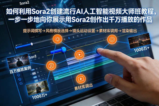 
          如何利用Sora2创建流行AI人工智能视频大师班，一步一步地向你展示用Sora2创作出千万播放的作品 - Featured image
        
