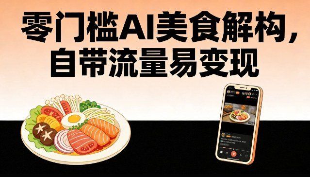 
          零门槛AI美食解构，自带流量易变现 - Featured image
        