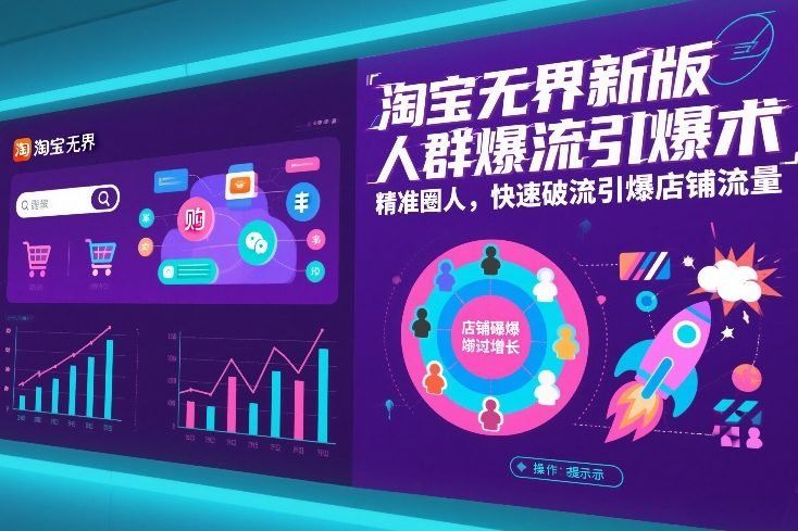
          淘宝无界新版人群爆流引爆术，精准圈人，快速破流引爆店铺流量 - Featured image
        