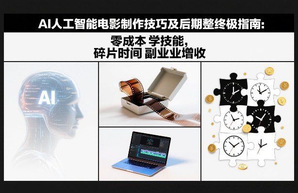 
          AI人工智能电影制作技巧及后期完整终极指南：零成本学技能，碎片时间副业增收 - Featured image
        
