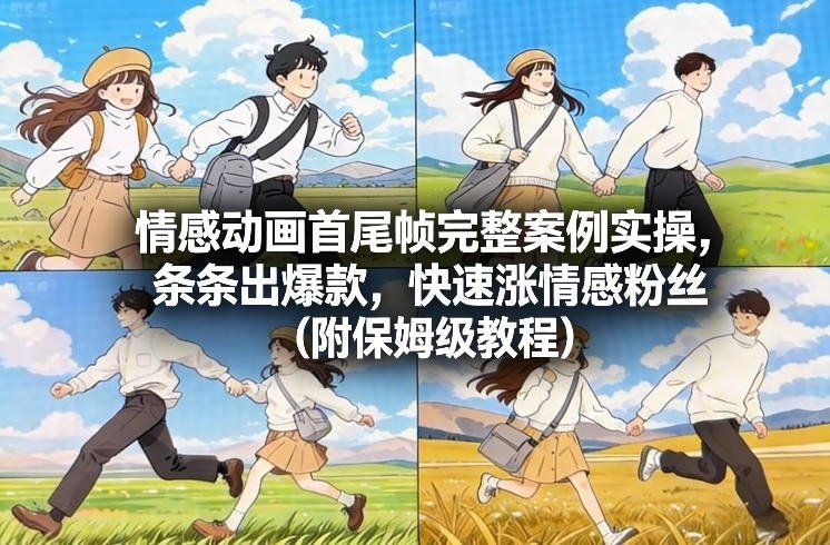 
          情感动画首尾帧完整案例实操，条条出爆款，快速涨情感粉丝(附保姆级教程) - Featured image
        