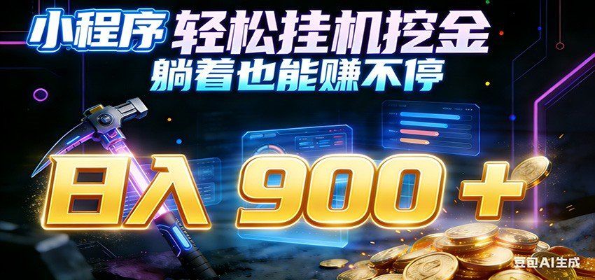 
          小程序挂机挖金，自动赚金币换现金，多号并行日入900+，轻松搞副业 - Featured image
        