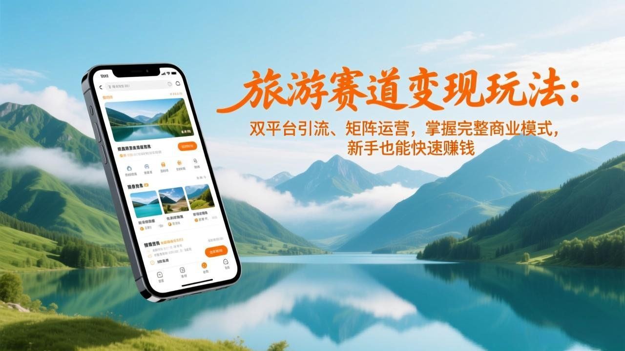 
          旅游赛道变现玩法：双平台引流、矩阵运营，掌握完整商业模式，新手也能快速赚钱 - Featured image
        