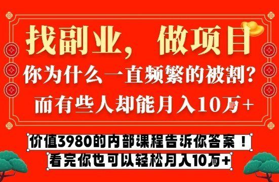 
          价值3980的网创内部课程，告诉你互联网创业月入10个W的秘密【揭秘】 - Featured image
        