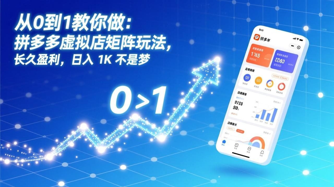
          从0到1教你做：拼多多虚拟店矩阵玩法，长久盈利，日入 1K 不是梦 - Featured image
        