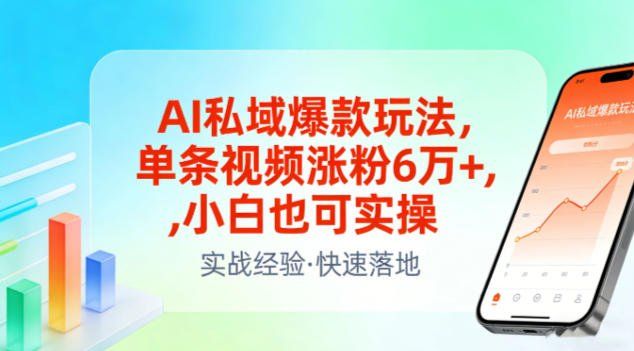
          AI私域爆款玩法，单条视频涨粉6W+，小白也可实操 - Featured image
        