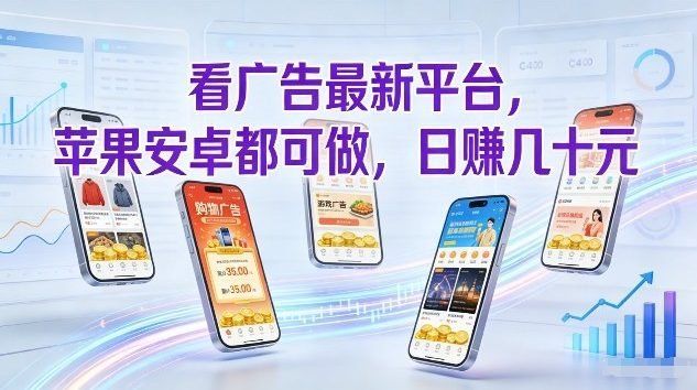 
          看广告最新平台，苹果安卓都可做，单机日撸几十，不用费脑【揭秘】 - Featured image
        