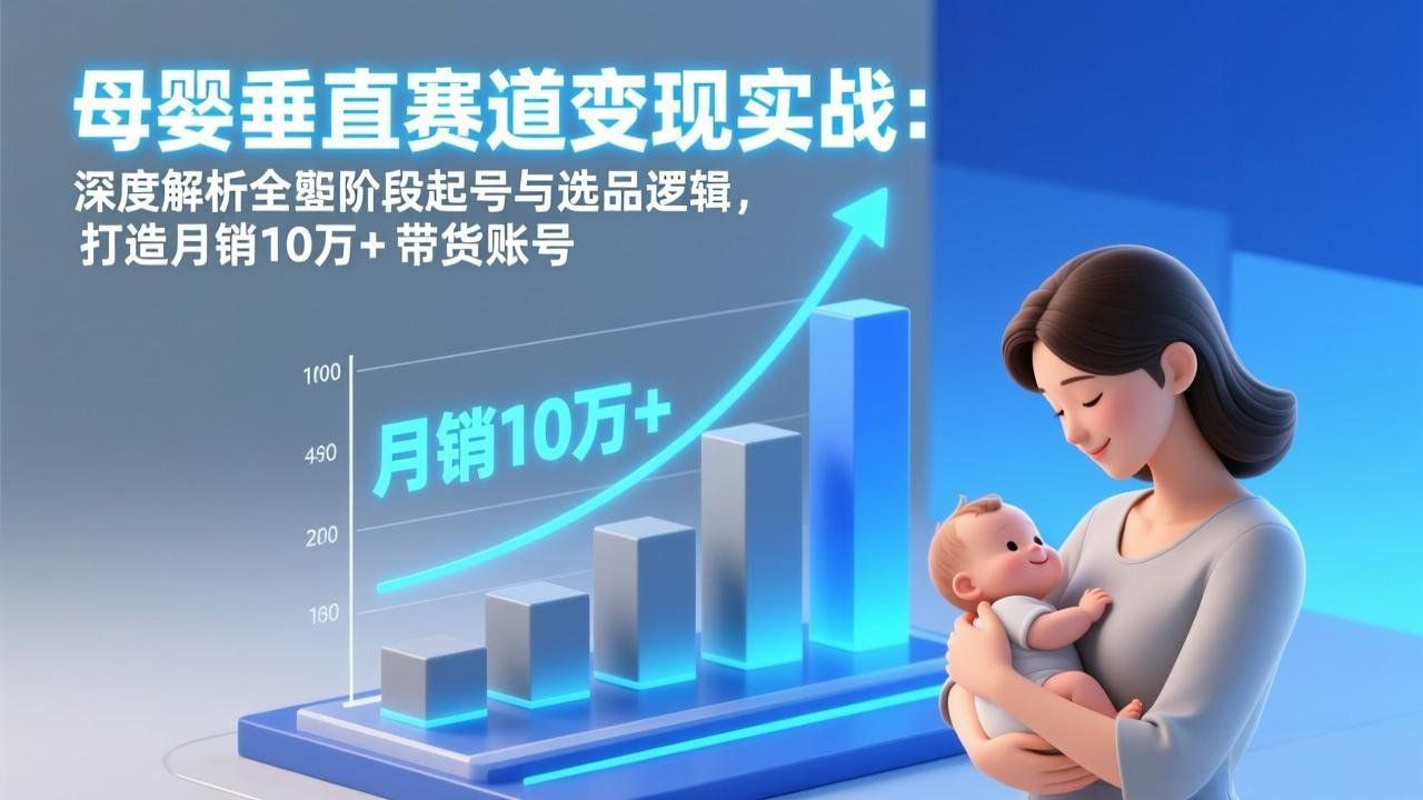 
          母婴垂直赛道变现实战：深度解析三大阶段起号与选品逻辑，打造月销10万+带货账号 - Featured image
        