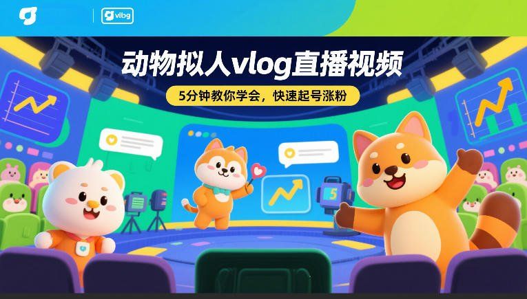 
          动物拟人vlog直播视频，5分钟教你学会，快速起号涨粉 - Featured image
        