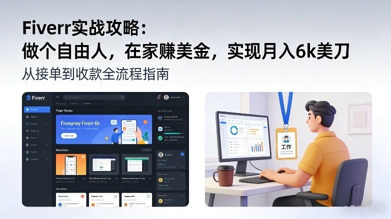 
          Fiverr实战攻略，做个自由人，在家賺美金，实现月入6k美刀 - Featured image
        