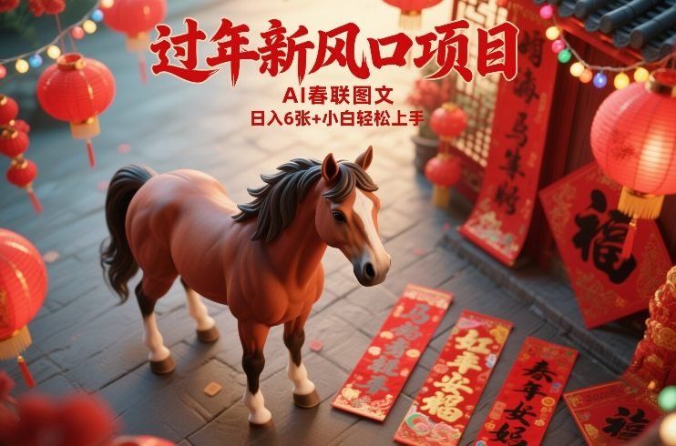 
          过年新风口项目，用ai春联图文，日入6张+小白轻松上手【揭秘】 - Featured image
        