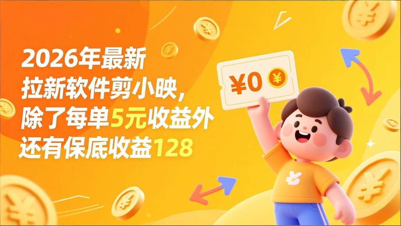 
          最新拉新软件剪小映，除了每单5元收益外还有保底收益128 - Featured image
        