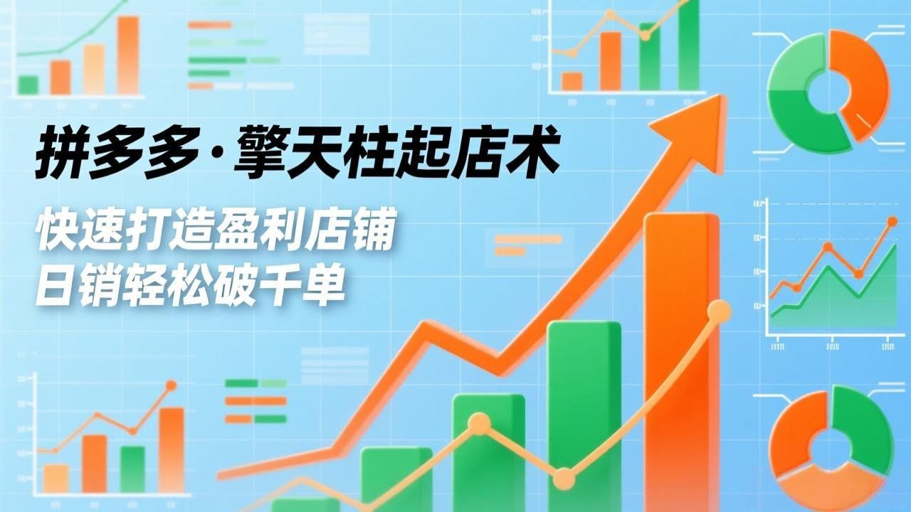 
          拼多多·擎天柱起店术，爆流布局、利润起飞、不断流，快速打造盈利店铺，日销破千单(更新 - Featured image
        