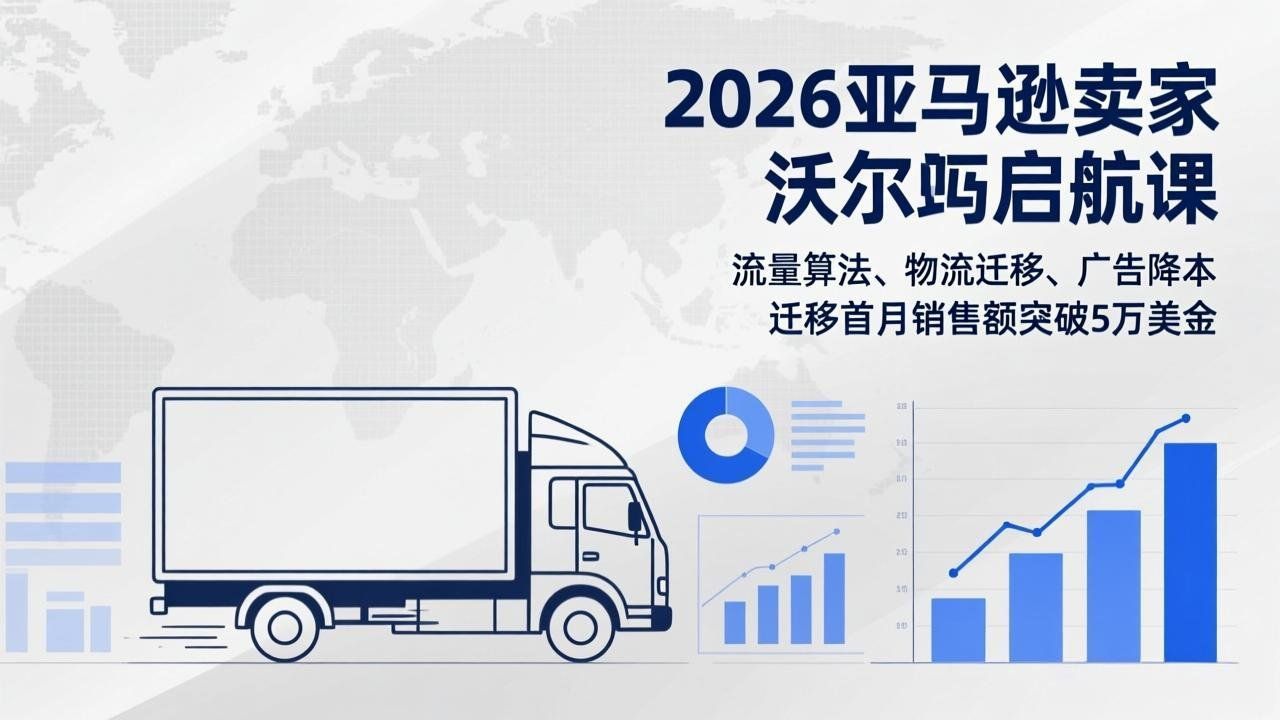 
          2026亚马逊卖家沃尔玛启航课，流量算法、物流迁移、广告降本，迁移首月销售额突破5万美金 - Featured image
        