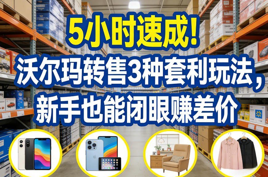 
          5小时速成！沃尔玛转售3种套利玩法，新手也能闭眼賺差价 - Featured image
        