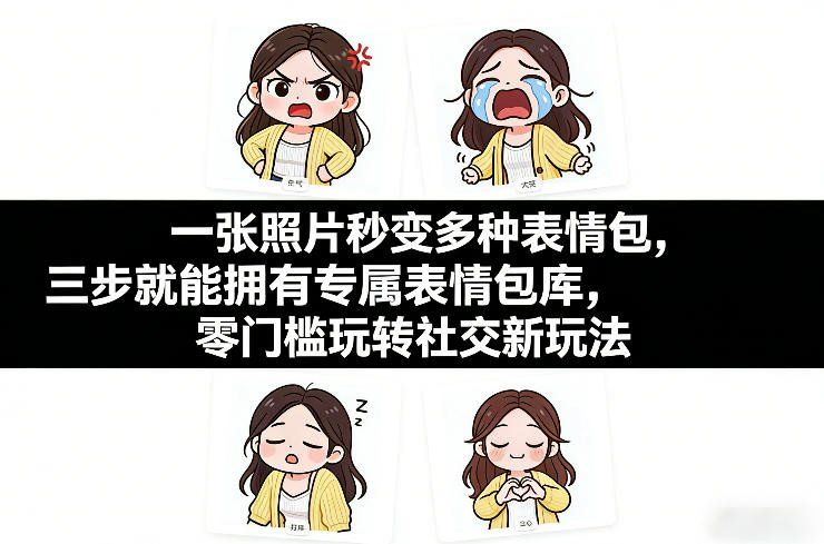 
          一张照片秒变多种表情包，三步就能拥有专属表情包库，零门槛玩转社交新玩法【文档】 - Featured image
        