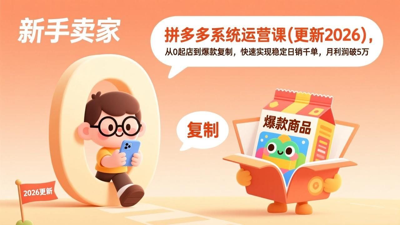 
          拼多多系统运营课(更新2026 - Featured image
        