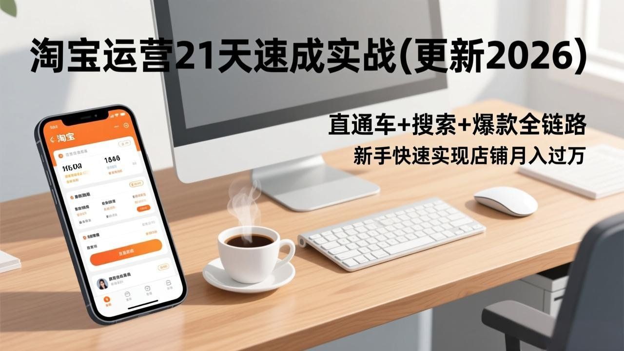 
          淘宝运营21天速成实战(更新2026 - Featured image
        