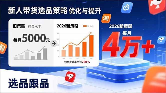 
          新人带货别瞎选品！这套2026全新选品跟品策略，让我的佣金从0做到每月4万+ - Featured image
        