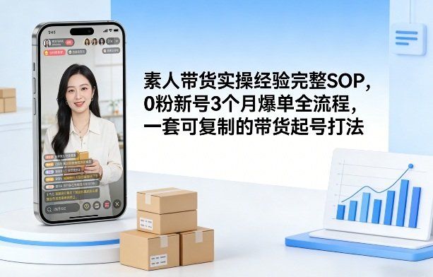 
          素人短视频带货实操经验完整SOP，0粉新号3个月爆单全流程，一套可复制的带货起号打法 - Featured image
        
