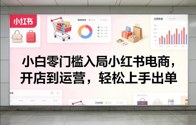 
          小白零门槛入局小红书电商，开店到运营，轻松上手出单 - Featured image
        