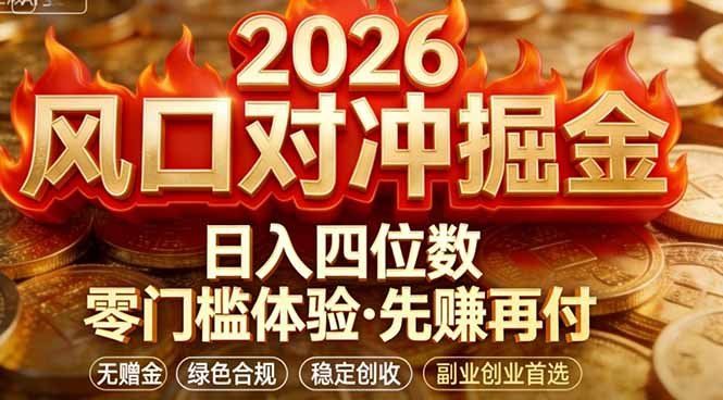 
          2026美金对冲套利，无赠金对冲策略保驾护航，低门槛易上手实操。单人单日收益2000+ - Featured image
        