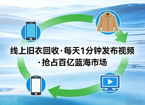 
          线上旧衣回收项目，我们给你提供视频，每天花一分钟发布视频，抢占百亿蓝海市场【揭秘】 - Featured image
        