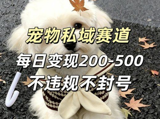 
          私域宠物项目赛道，单日变现2-5张，每天都可操作不违规不封号 - Featured image
        