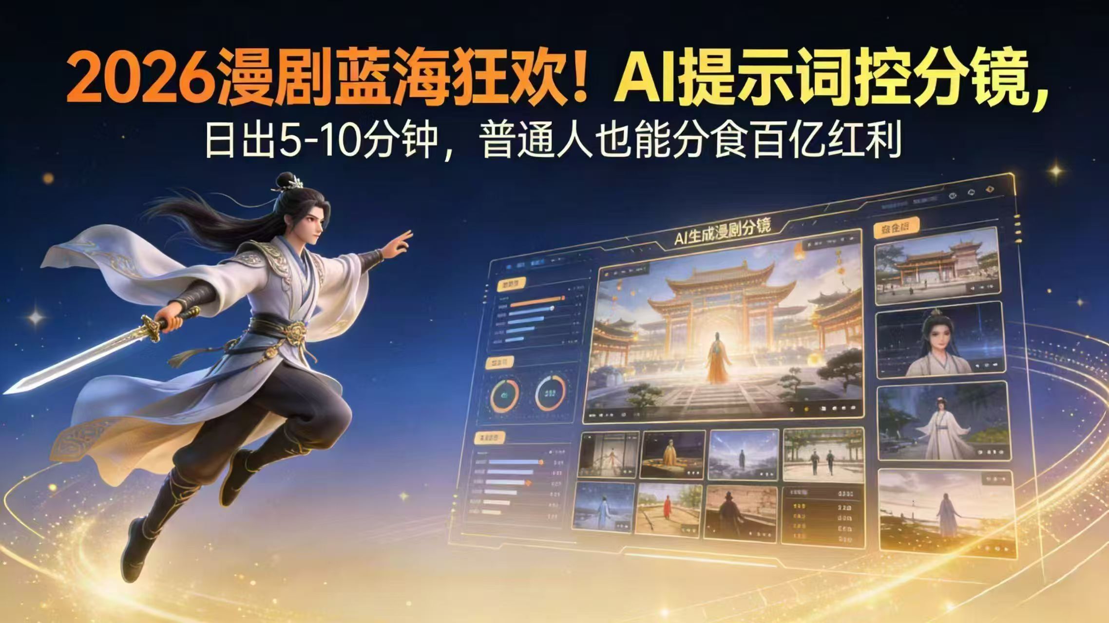 
          2026漫剧红利实锤！ AI 提示词控分镜， 普通人也能轻松月入过万 - Featured image
        